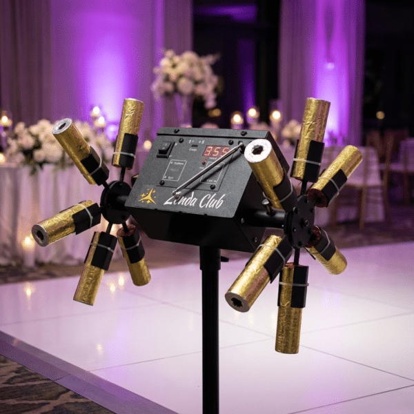Machine de contrôle de scène pour feux d’artifice froids – double roue, système de déclenchement Zenda Club®
