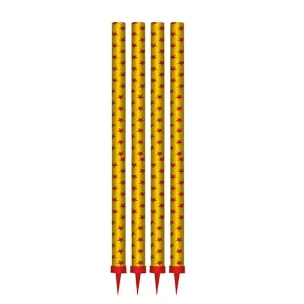 Lot de 4 fontaines à gâteau dorées 25 cm – Scintillements festifs pendant 90 secondes, parfaits pour anniversaires et mariages.