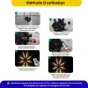 Double Wheels Fire – moulin à vent pyrotechnique 12 allumeurs avec batterie intégrée et écran LCD – Zenda Club