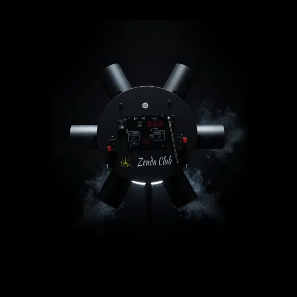 Double Wheels Fire – moulin à vent pyrotechnique 12 allumeurs avec batterie intégrée et écran LCD – Zenda Club