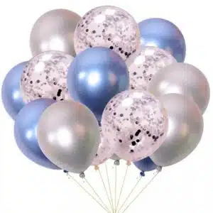 10 Ballons Mélangé En Métal Pour Fête
