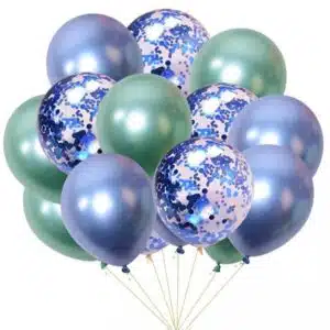 10 Ballons Mélangé En Métal Pour Fête
