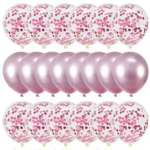 Ballons couleur métallisée rose 20 pièces