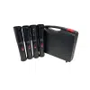 Pack de 4 déclencheurs à main jets de scène – modèle 1 voie, livré avec valise rigide. Déclenchement manuel des effets scéniques pour mariages, concerts et événements professionnels. Compatibles avec les jets de scène Zenda Club et autres systèmes standards.