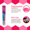 Explosion de poudre Holi colorée pour événements festifs, mariages, et Color Runs – Disponible chez Zenda Club.