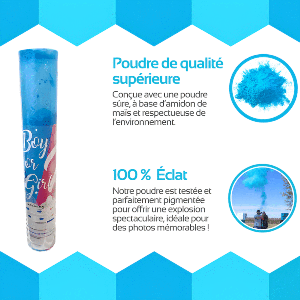 Explosion de poudre Holi bleue éclatante pour festivals, mariages et Color Runs – Disponible chez Zenda Club.