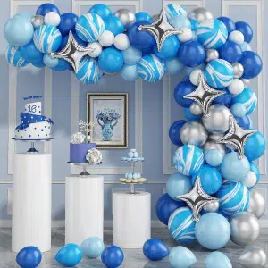 Arche de Ballons Bleu Pastel 92 pcs