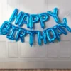 Ballons en aluminium bleu avec inscription "Happy Birthday" pour décoration d'anniversaire