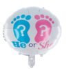 Ballon gonflable hélium « He or She » Ø 45 cm avec design élégant, parfait pour baby showers et fêtes de révélation de genre.