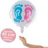 Ballon gonflable hélium « He or She » Ø 45 cm avec design élégant, parfait pour baby showers et fêtes de révélation de genre.