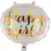 Ballon gonflable hélium bleu « Boy », parfait pour baby showers et célébrations de naissance.