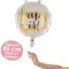 Ballon gonflable hélium bleu « Boy », parfait pour baby showers et célébrations de naissance.