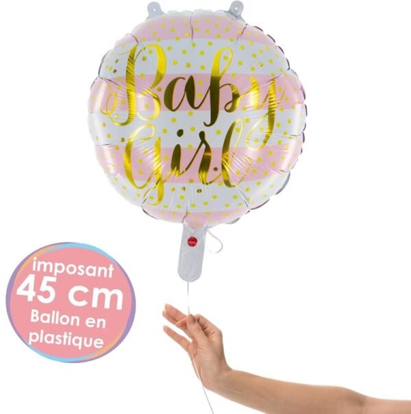 Ballon gonflable hélium bleu « Boy », parfait pour baby showers et célébrations de naissance.