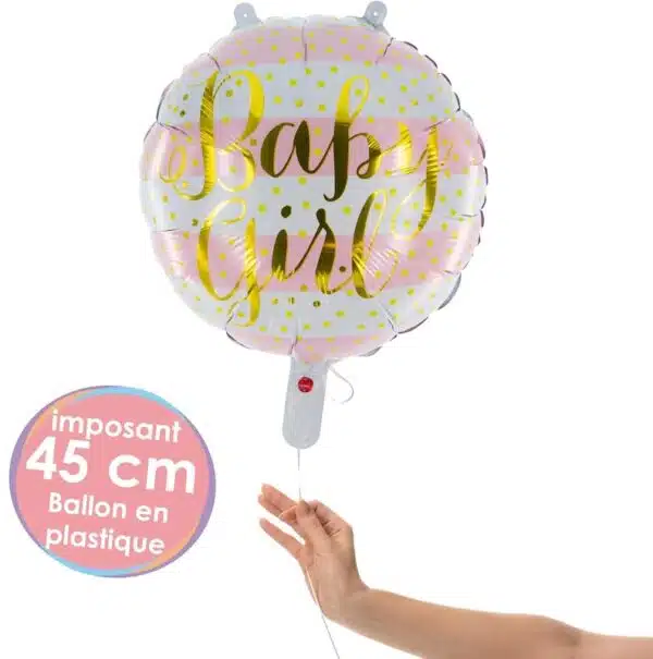Ballon gonflable hélium bleu « Boy », parfait pour baby showers et célébrations de naissance.