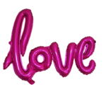 Ballon lettre en mylar violet "Love" - Décoration festive pour mariages et anniversaires.