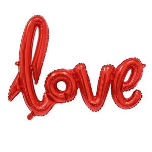 Ballon lettre en mylar or "Love" - Décoration festive pour mariages et anniversaires.