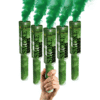 Fumigène à main vert dégageant une fumée intense pendant 60 secondes.