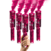 Fumigène à main rose produisant une fumée dense pendant 120 secondes.