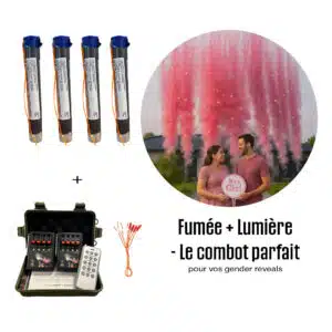 Fumigène Gender Reveal - Girl Blink – Fumée Rose pour Baby Shower