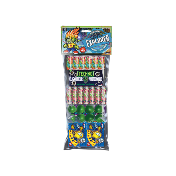 👉 Assortiment de pétards Explorer Ardi 127 pièces – Artifices F1 pour extérieur