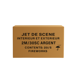 Lot de jets de scène argent – 2 m / 30 s – Qualité supérieure – 100 pièces