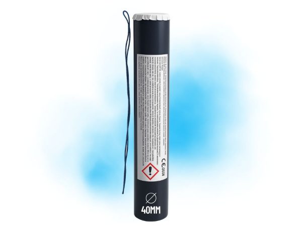 Fumigène diurne bleu 40 mm avec allumage électrique – fumée bleue dense – Zenda Club®