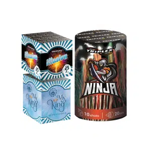 Pack Feux d’Artifice 3 Pièces – Spectacle Automatique Bleu & Multicolore