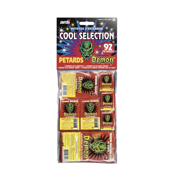 Ce pack est composé de 92 pétards Démon - Sélection cool.