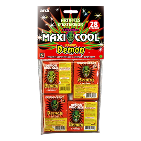 Pack pétards Démon MAXICOOL – 28 pétards sonores F2