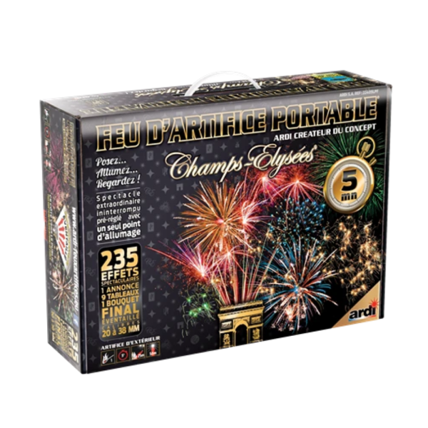 FEU D'ARTIFICE PORTABLE® CHAMPS-ÉLYSÉES® 5MN - 235 effet