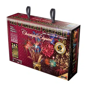 Feu d'artifice Champs Élysées 6 minutes – Batterie F3 242 coups – Spectacle pyrotechnique mariage
