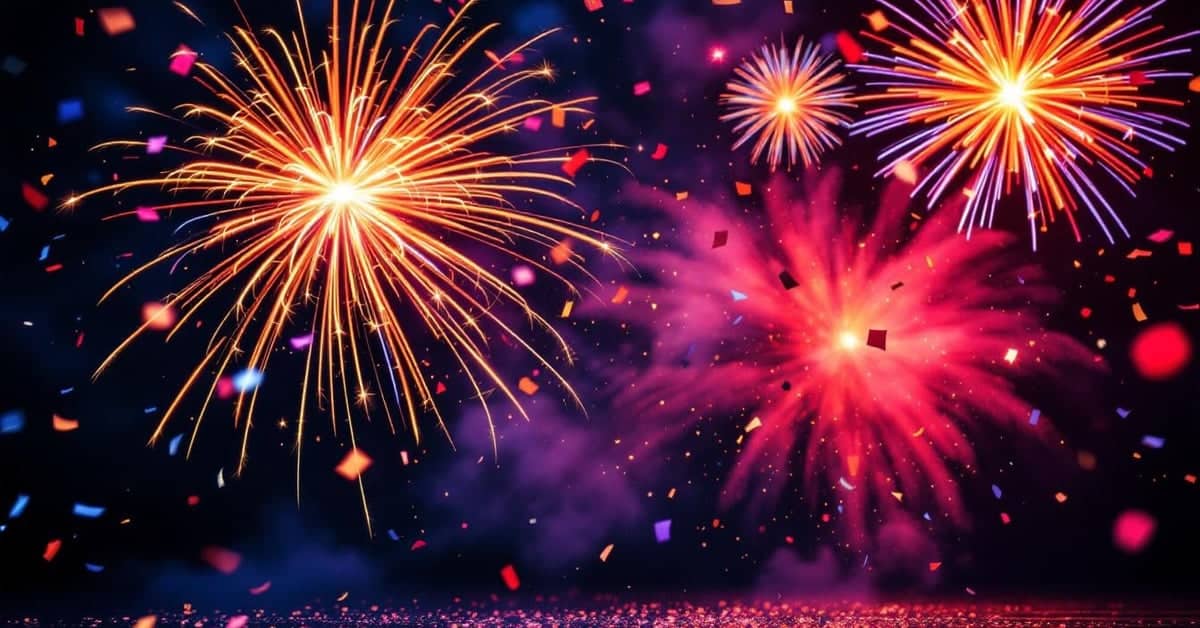 Comparaison de différentes tailles de cierges magiques avec étincelles dorées sur fond noir festif