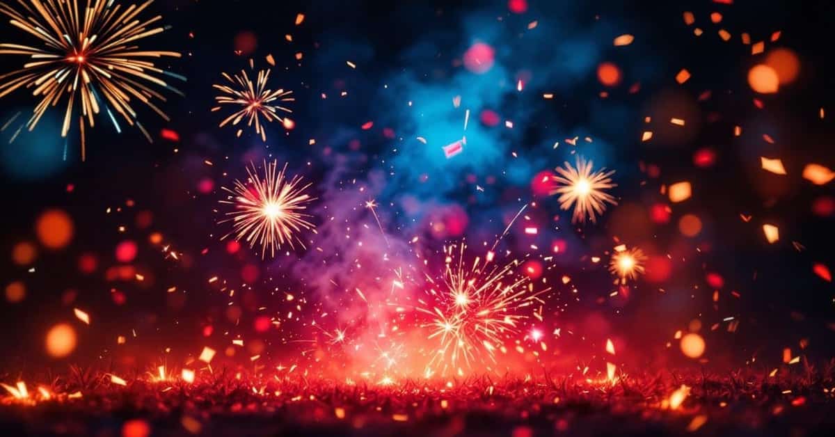 Torche pyrotechnique projetant des étincelles dorées lors d'un événement nocturne festif