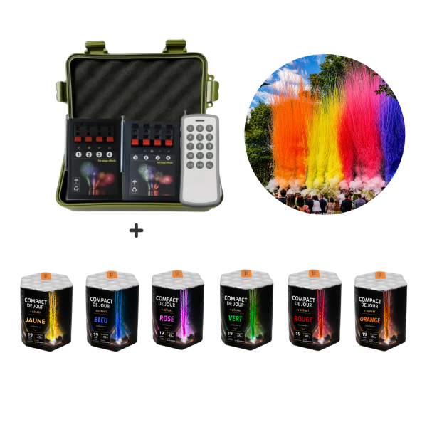 pack de 6 compacts feu d'artifice de jour personnalisées Zenda Club