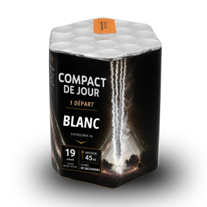 Compact Feu d'Artifice de Jour Blanc 19 Départs - Zenda Club