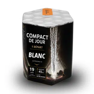 Compact Feu d'Artifice de Jour Blanc 19 Départs - Zenda Club