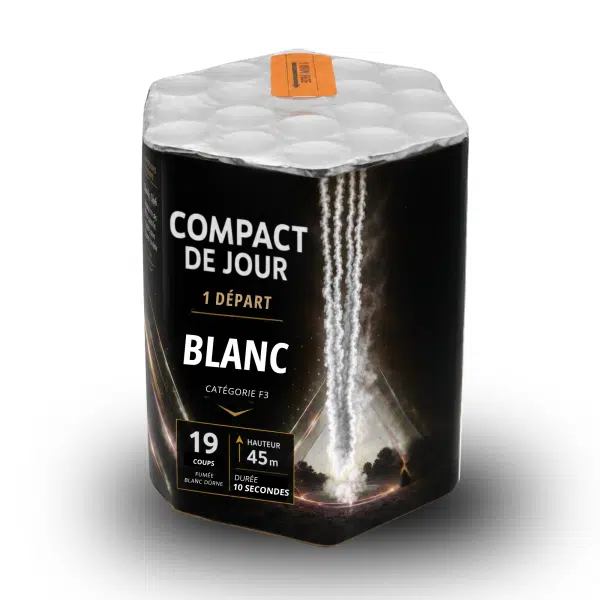 Compact Feu d'Artifice de Jour Blanc 19 Départs - Zenda Club