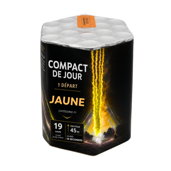 Compact feu d'artifice de jour jaune