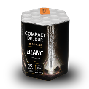 Compact Feu d'Artifice de Jour Blanc 19 Départs - Zenda Club
