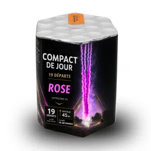 Compact feu d'artifice de jour rose