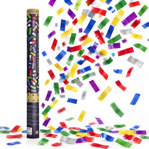 canon à confettis multicolores 60 cm pour mariage, anniversaire et fête