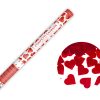 Canon à confettis cœurs rouges 60 cm avec confettis métallisés