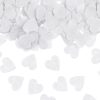 Canon à confettis cœurs blancs 60 cm avec confettis en papier de soie