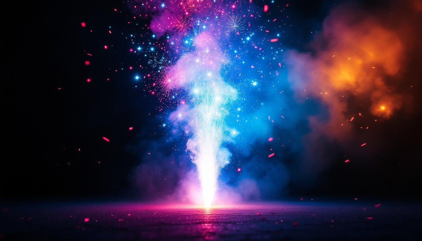 Effets CO2 fumée froide spectaculaires dans un night-club avec lumières violettes et bleues