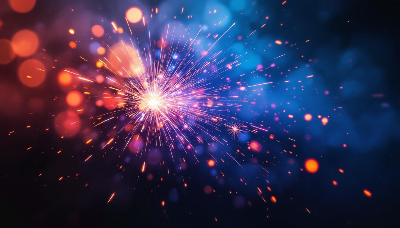 Jets froids cold sparks lors d'un événement festif nocturne, tendances pyrotechnie 2025